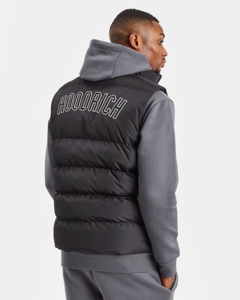 Preto/branco (reabastecer) E Empilhar Colete Hoodrich