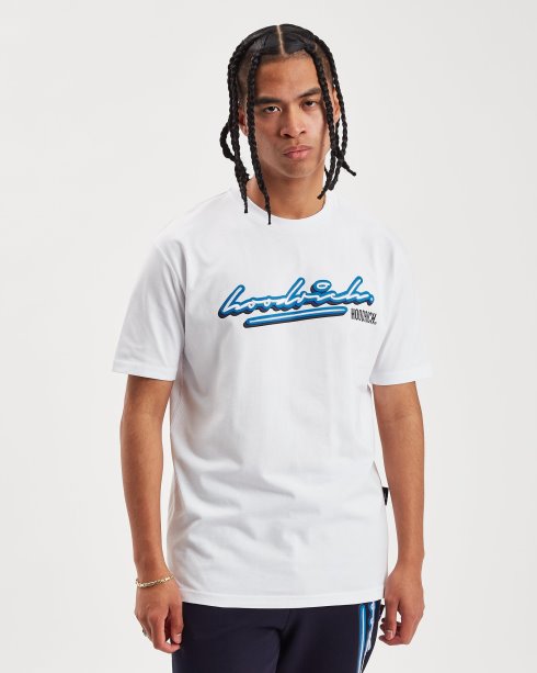 Branco/azul Azul/preto Og T-shirt De Tinta Hoodrich