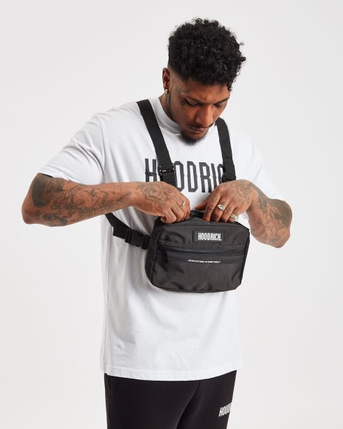 Bolsa De Peito Preta/branca Hoodrich Og Core