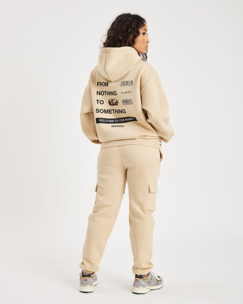 Irlandês Creme/preto/morena Hoodrich Og Frenzy Joggers De Carga