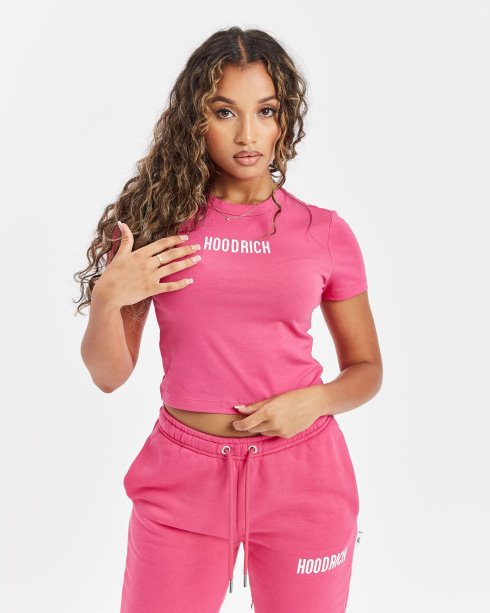 Og T-shirt Com Ajuste De Tempestade Rosa/branco Hoodrich