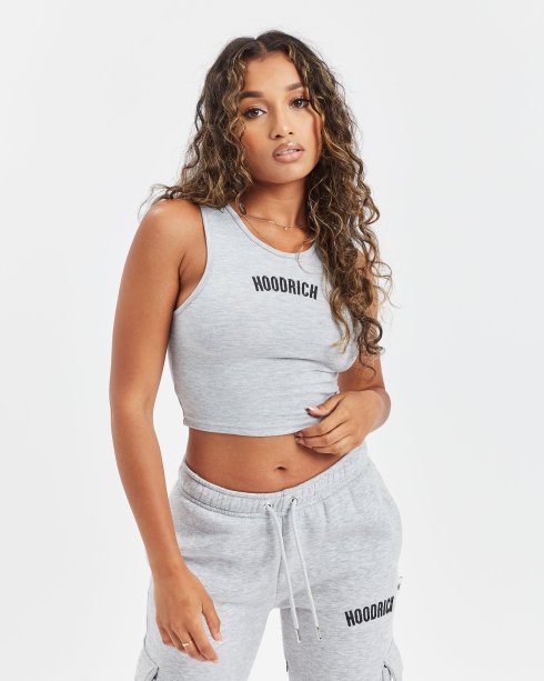 Hoodrich Og Luna Cropped Top Cinza Urze/preto