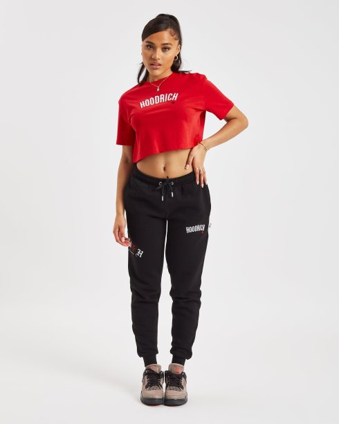 Camiseta Cropped Vermelha/branca/preta Hoodrich Og Calor